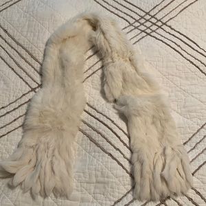 Crown Cap Rabbit Fur Scarf